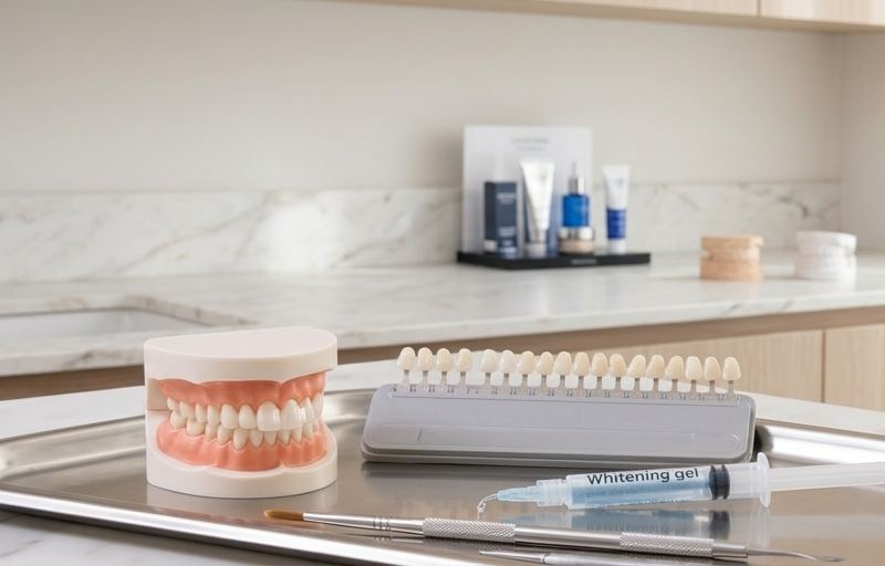 Estética dental · bandeja de material
